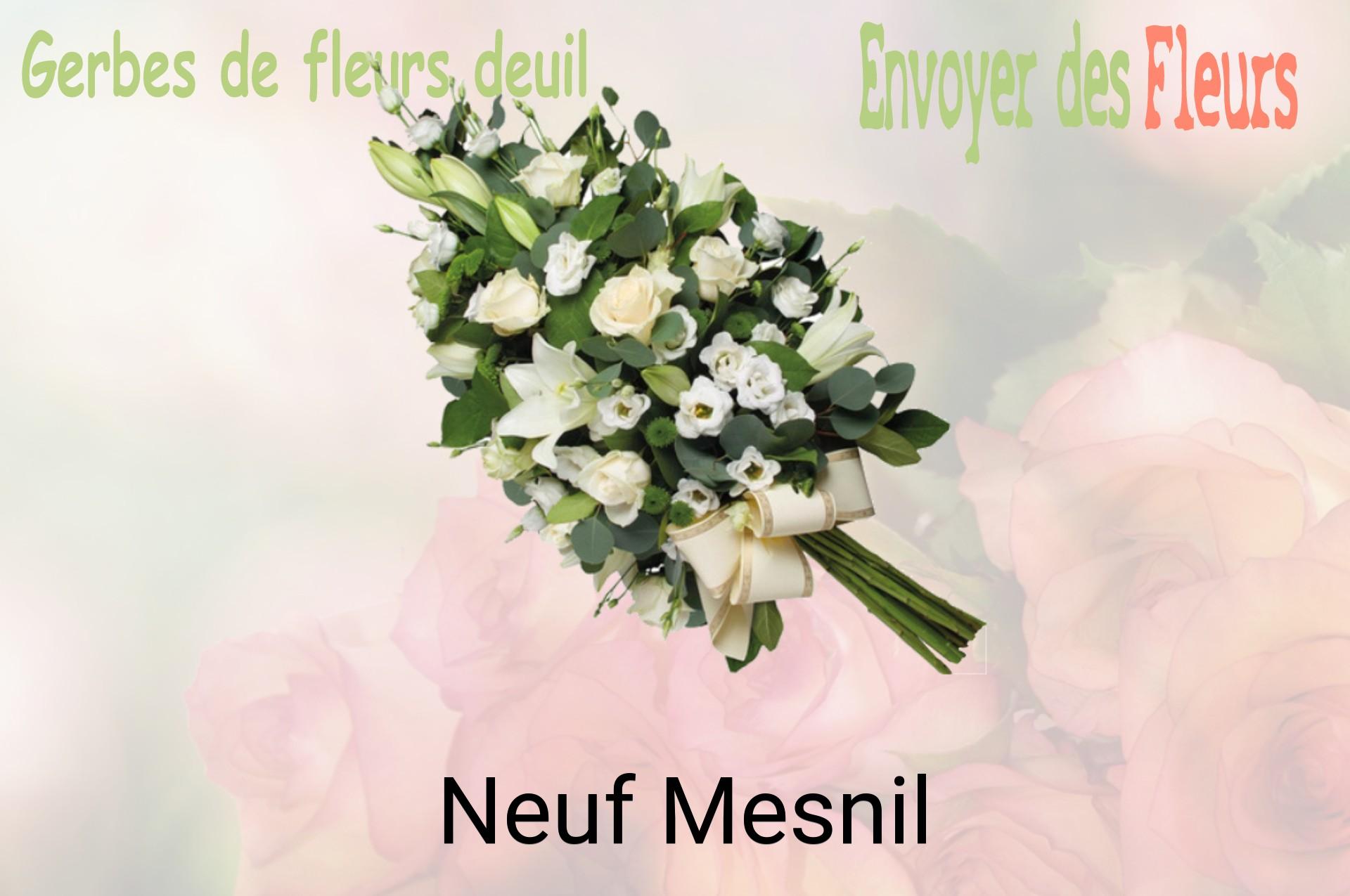 Gerbe de fleurs de deuil livrée à Neuf-Mesnil
